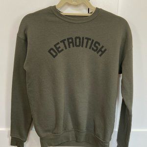 Detroitish Olive Green Sweatshirt - Size XS